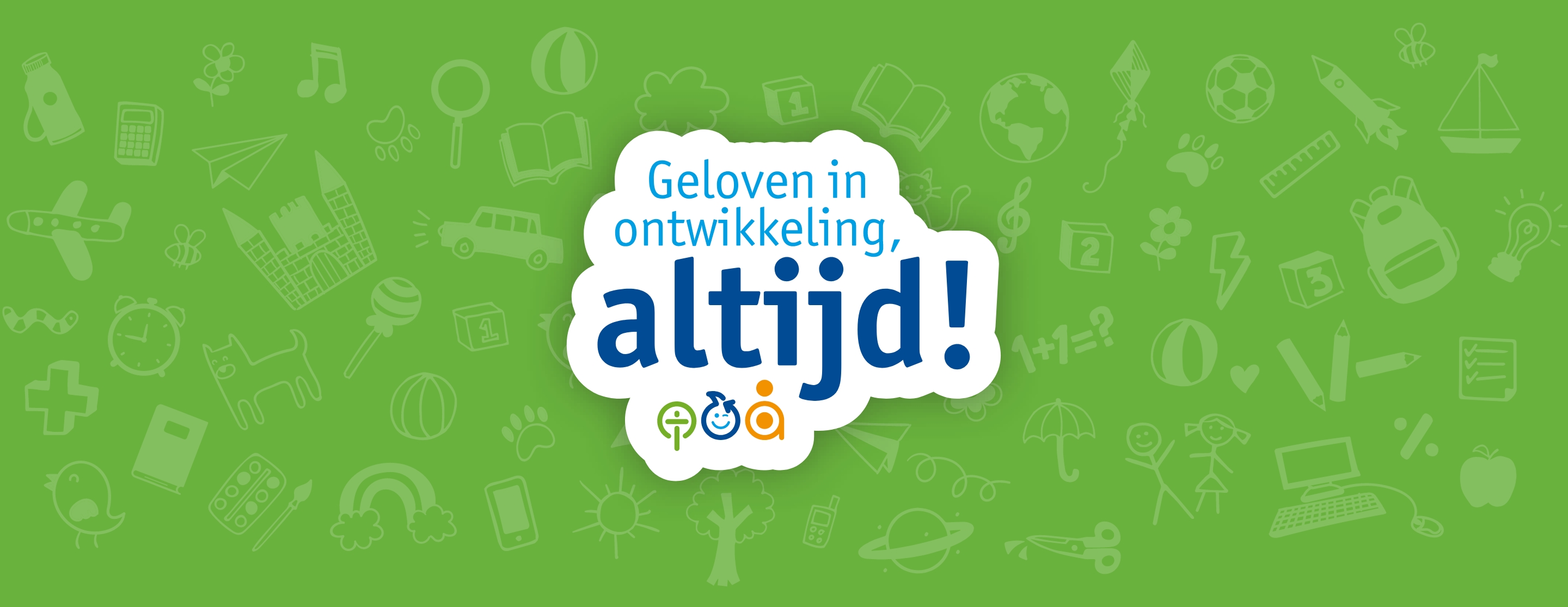banner met slogan